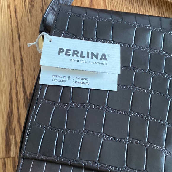 Vintage Perlina Brown Leather Pocketbook - Picture 3 of 8